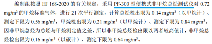 《固定污染源廢氣總烴、甲烷和非甲烷總烴的測定便攜式催化氧化-氫火焰離子化檢測器法》